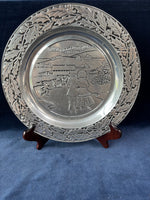 Set Of 3 RWP Wilton Pewter Christmas Plates, Years 1978,1979,1981