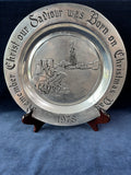 Set Of 3 RWP Wilton Pewter Christmas Plates, Years 1978,1979,1981