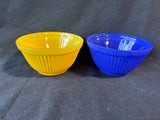 Lot Of 2 Glass Ribbed Small Bowls