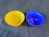 Lot Of 2 Glass Ribbed Small Bowls
