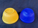 Lot Of 2 Glass Ribbed Small Bowls