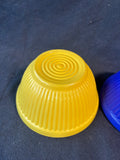 Lot Of 2 Glass Ribbed Small Bowls