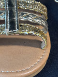 Nicole Miller Toddler Girl Size 7 Gold Tone Sandals