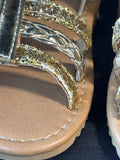 Nicole Miller Toddler Girl Size 7 Gold Tone Sandals