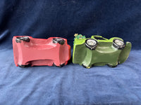 Pair Of Christmas Tabletop Decor Car Figurines