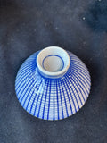 Set Of 12 Blue/White Porcelain Rive Bowls