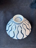 Set Of 12 Blue/White Porcelain Rive Bowls