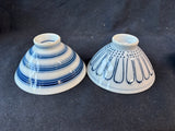 Set Of 12 Blue/White Porcelain Rive Bowls