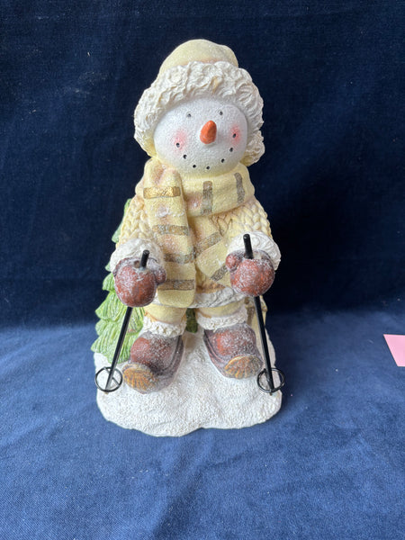 Skiing Snowman American Greetings Company Glittery Figurine *Read Description*