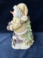 Skiing Snowman American Greetings Company Glittery Figurine *Read Description*