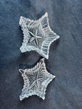 Glass Star Shaped Lidded Trinket Dish
