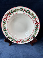 Set Of 7 William Roberts Holiday Garland Rimmed Soup Bowls