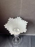 Flower Shape Frosted Glass Stem Candle Holder / Vase (2 Available, Priced Individually)