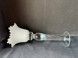 Flower Shape Frosted Glass Stem Candle Holder / Vase (2 Available, Priced Individually)