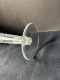 Flower Shape Frosted Glass Stem Candle Holder / Vase (2 Available, Priced Individually)