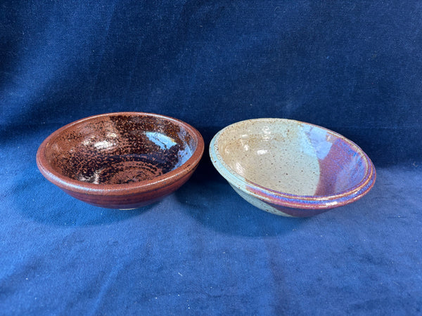 Pair Of Signed Pottery Bowls