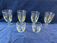 Lot Of 6 Pineapple Glasses