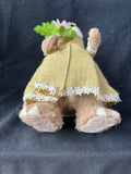 Lot Of 2 Straw Bunny Figurines