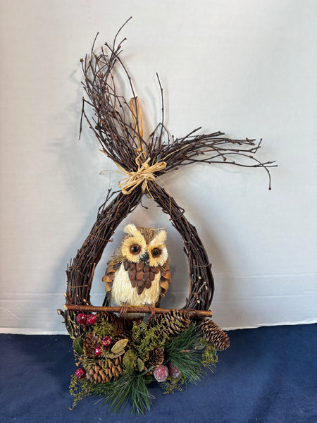 Decorative Owl Sitting On Branch Decor *Read Description*