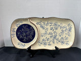8-Piece Floral Lace-Blue Soup Mug & Sandwich Set (B) *Read Description*