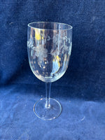 Set Of 11 Etched Wine Glasses