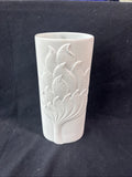 Kaiser White Bisque Porcelain Vase Modernist Leaf Design *Read Description*