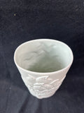 Kaiser White Bisque Porcelain Vase Modernist Leaf Design *Read Description*