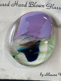 Shauna Walsh Fused Hand-Blown Art Glass Pin Brooch