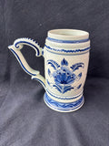 Delfts Blauw Blue and White Beer Stein Music Box In Base Hand Painted Holland *Read Description*