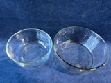 Lot Of 3 Clear Glass Mixing Bowls