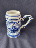 Delfts Blauw Blue and White Beer Stein Music Box In Base Hand Painted Holland *Read Description*