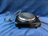 Elite Gourmet Single Cast Electric Burner Hot Plate Model ESB-301BF, Powered On