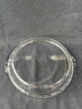 Pyrex Ruffled Edge Clear Glass Deep Pie Dish