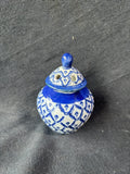 Blue And White Ceramic Lidded Jar