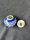 Blue And White Ceramic Lidded Jar