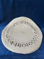 Set of 4 Round Tan Placemats
