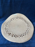 Set of 4 Round Tan Placemats