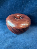 (A)Hand Turned Apple Shaped Trinket Box
