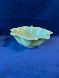Set Of 3 Avellino Green by Tabletops Gallery Soup Bowl Embossed Leaf Shaped