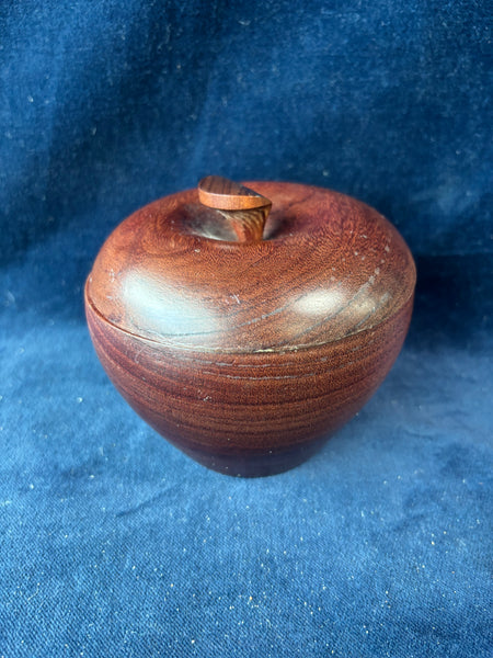 (B)Hand Turned Apple Shaped Trinket Box