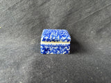 Ceramic Blue And White Square Trinket Box