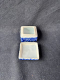 Ceramic Blue And White Square Trinket Box