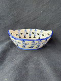 Delft Blue Bowl Hand Painted Reticulated Hearts Windmill Holland