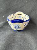 Delft Blue Bowl Hand Painted Reticulated Hearts Windmill Holland