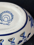 Delft Blue Bowl Hand Painted Reticulated Hearts Windmill Holland