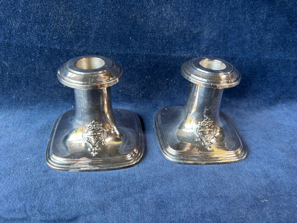 Pair Of Princess WM Rogers & Son Silver-plated Candle Sticks