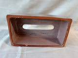 Floral Pottery Tissue Box Cover; Signed *Read Description*