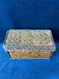 Lidded Woven Wicker Basket