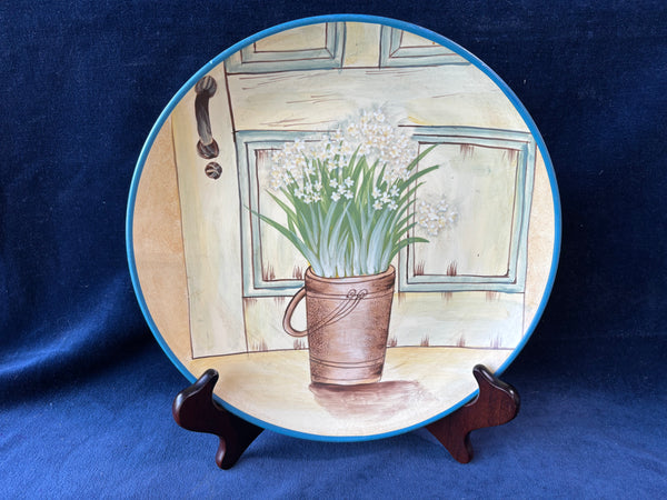 Flowers In Pot Decorative Plate