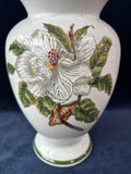 White And Green Floral Vase